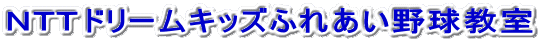 NTTドリームキッズふれあい野球教室